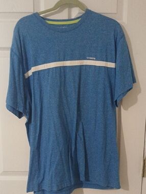 Chaps Blue Short-Sleeve Tee with White Chest Stripe